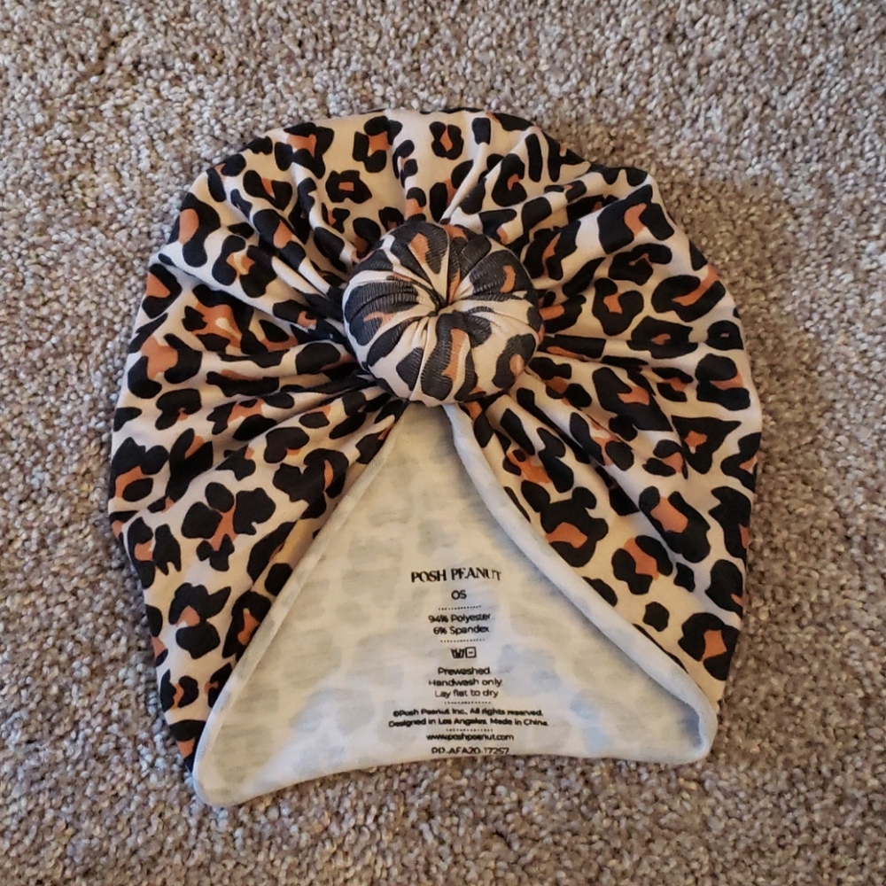 Posh Peanut Leopard Knot Turban